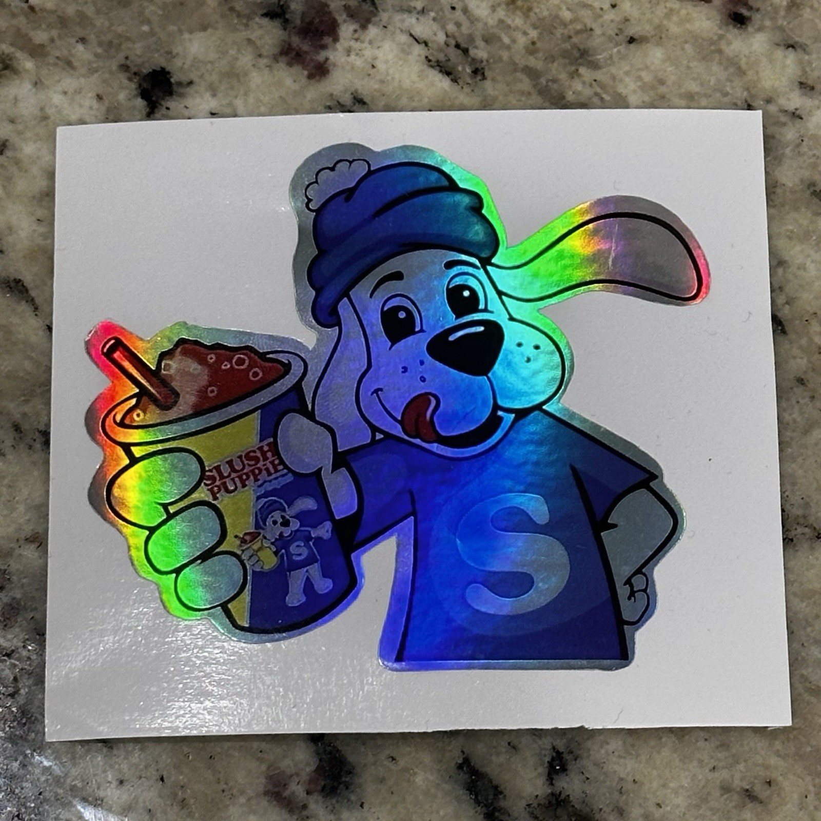 HOLOGRAPHIC SLUSH PUPPIES 3” INCH Vinyl Sticker Decal Retro VTG Nostalgic Puppy