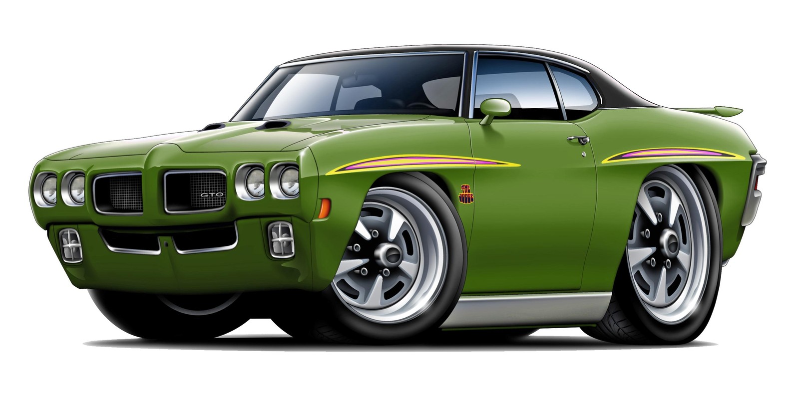1970 Pontiac GTO Judge Wall Graphic Removable Vinyl Decal Home Decor Mens Room