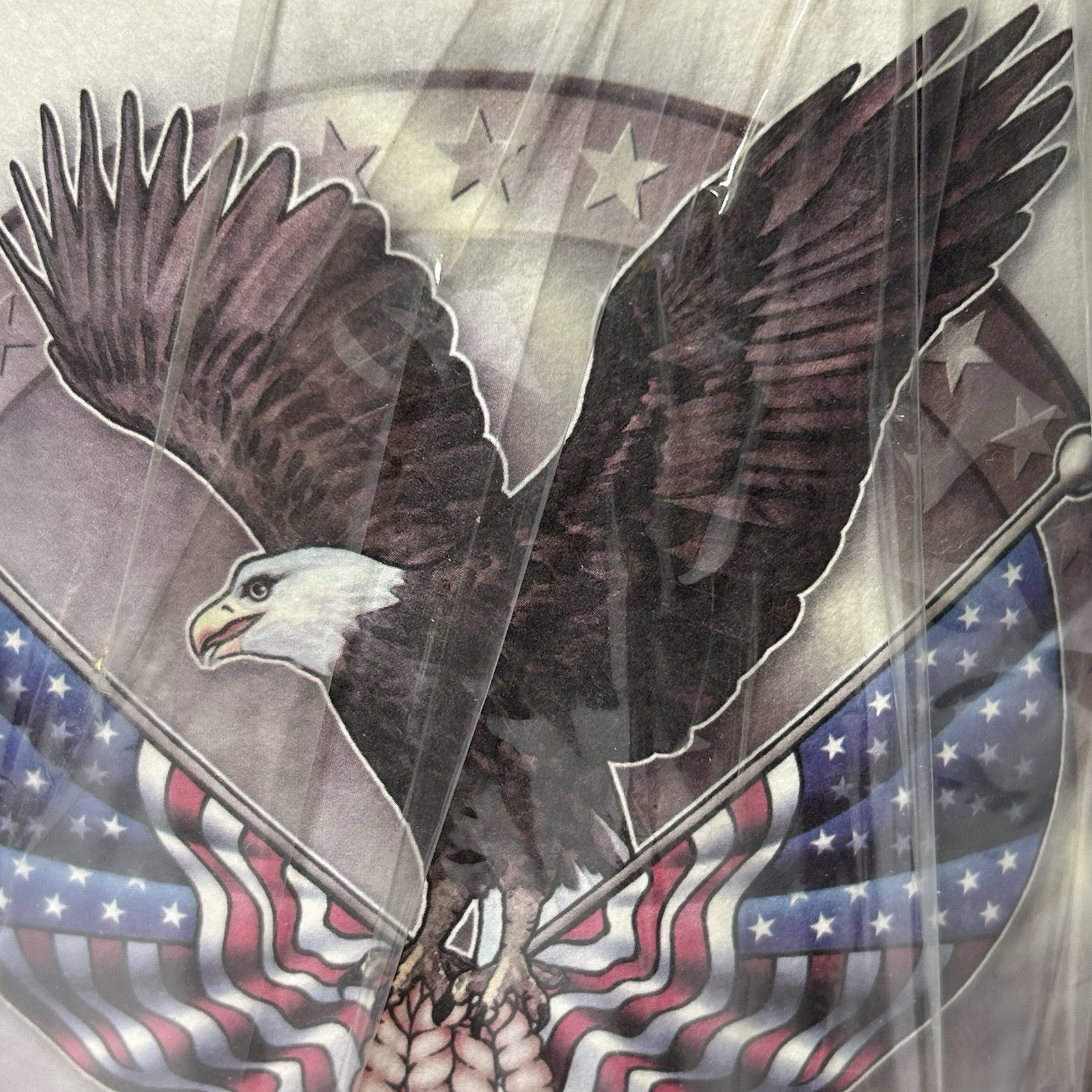Patriotic Bald Eagle Lamp Shade ALMC America USA Flag Battle Hymn of Republic