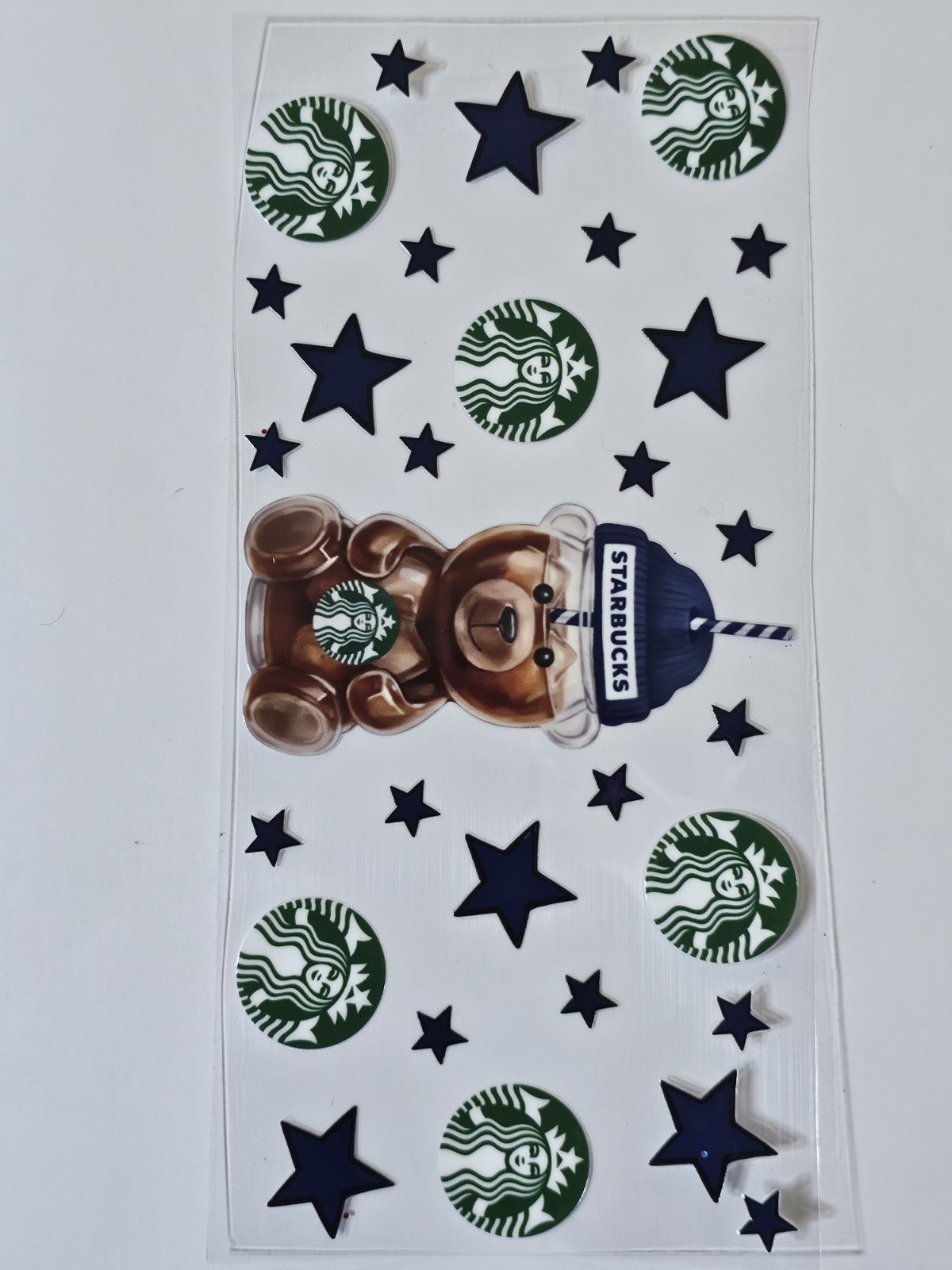 Starbucks Bear UV DTF Transfer Sticker Wrap Tumbler UVDTF BUY 10+ COMBINED SHIP