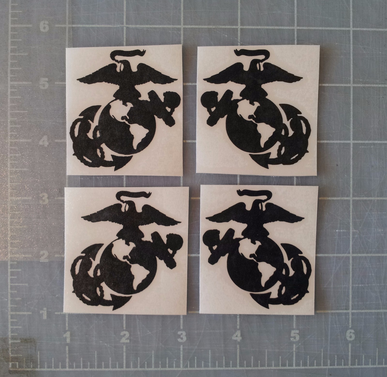4 Little EGA Stickers USMC Eagle Globe Anchor Decals Marine Corps Veteran