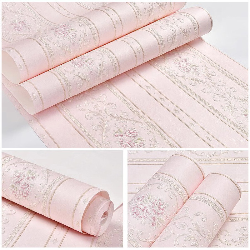 Retro Luxury Wallpaper Deep Embossed Flower Textured Non-woven Wall Decor NEW