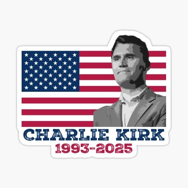 Charlie Kirk Patriot Vinyl Die Cut Sticker
