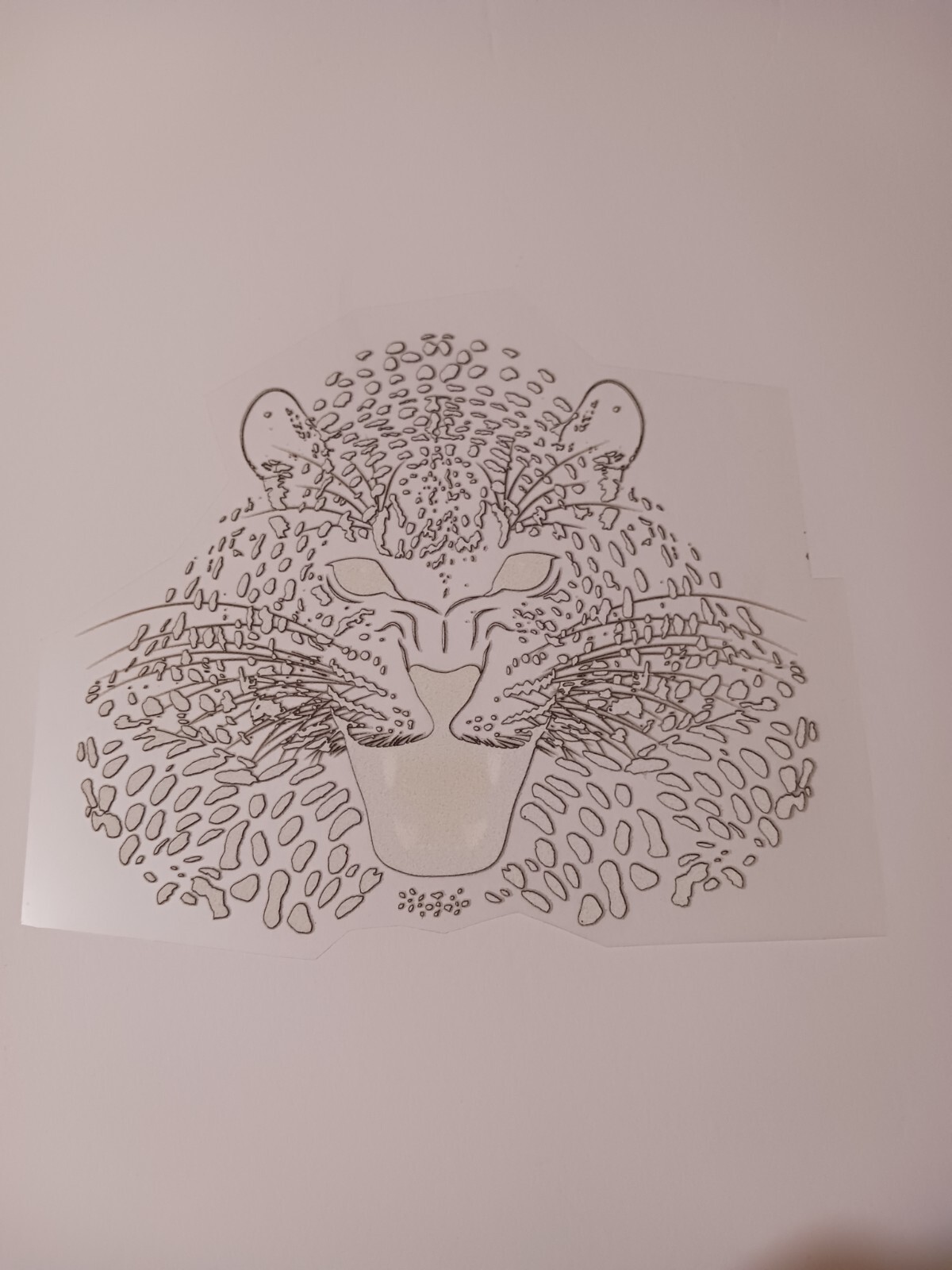 Cheetah White Large Sublimations Stickers easy to Iron On T-shirt (3 Pack)