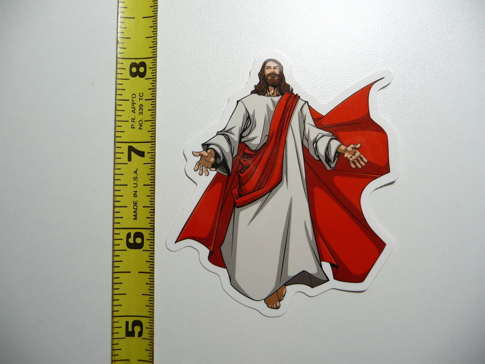 JESUS ROBE WIND BLOWN SMALL STICKER DECAL CHRISTIAN CHURCH FAITH RELIGION