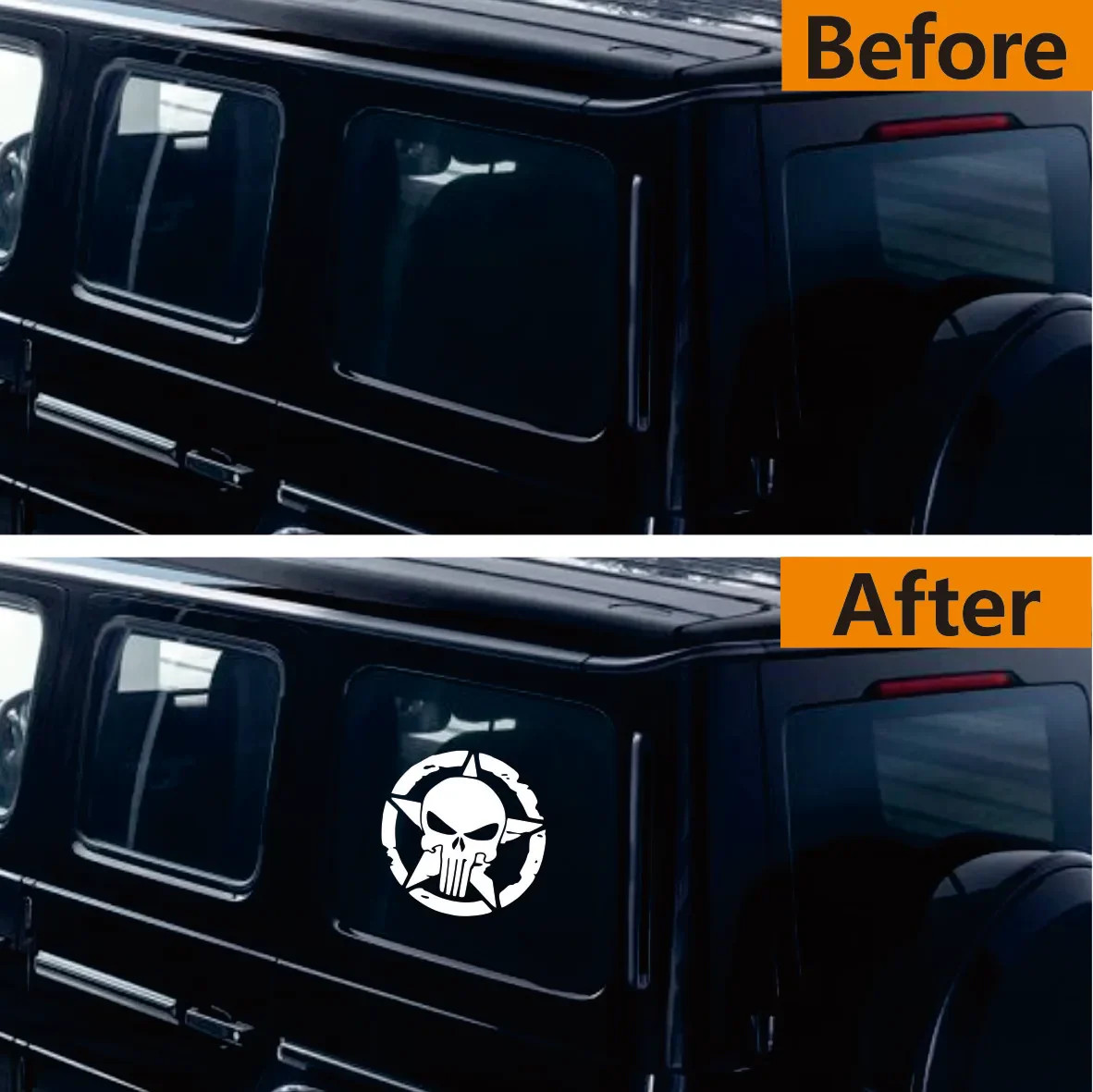 Aftermarket Army Star Vinyl Decal Sticker – Jeep Wrangler & All 4×4 Models | 3 P