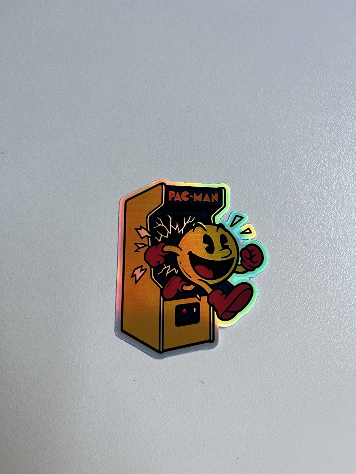 pac man Retro arcade machine 3inch Holographic Sticker
