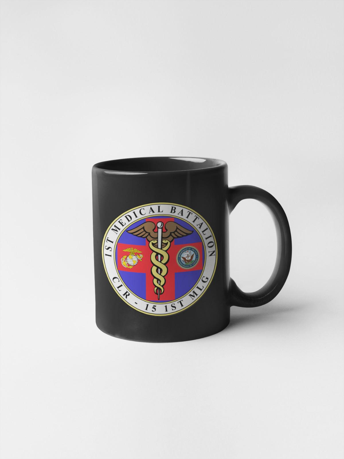 US Marine Corps Badge Sticker 1st Medical Battalion