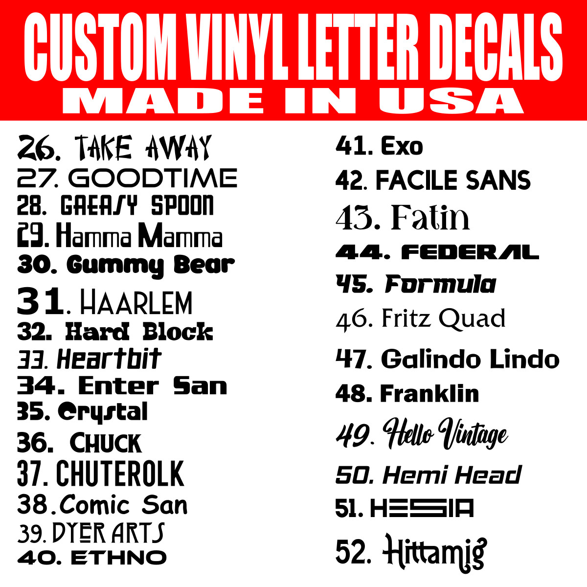 Custom Personalized Vinyl Sticker Decal Letting For Truck Car Boat Atv Razor
