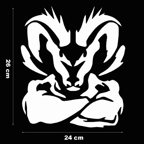 Designs Rear Back Middle Window Vinyl Decal Compatible with 1500 2500 White