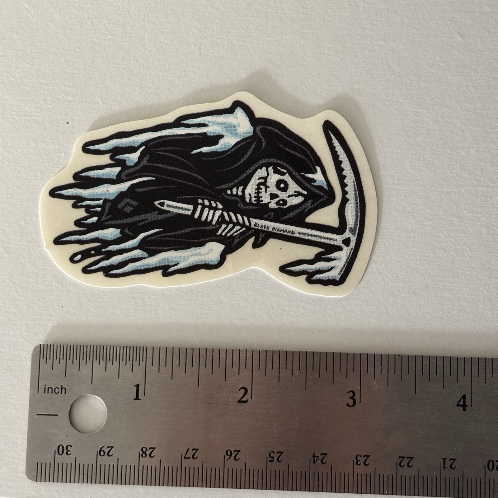 Black Diamond There Grim Reaper Logo Decal Sticker