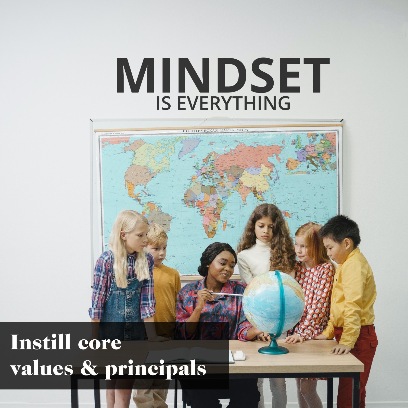 Mindset is Everything Motivational Inspirational Wall Decal Sticker Quote