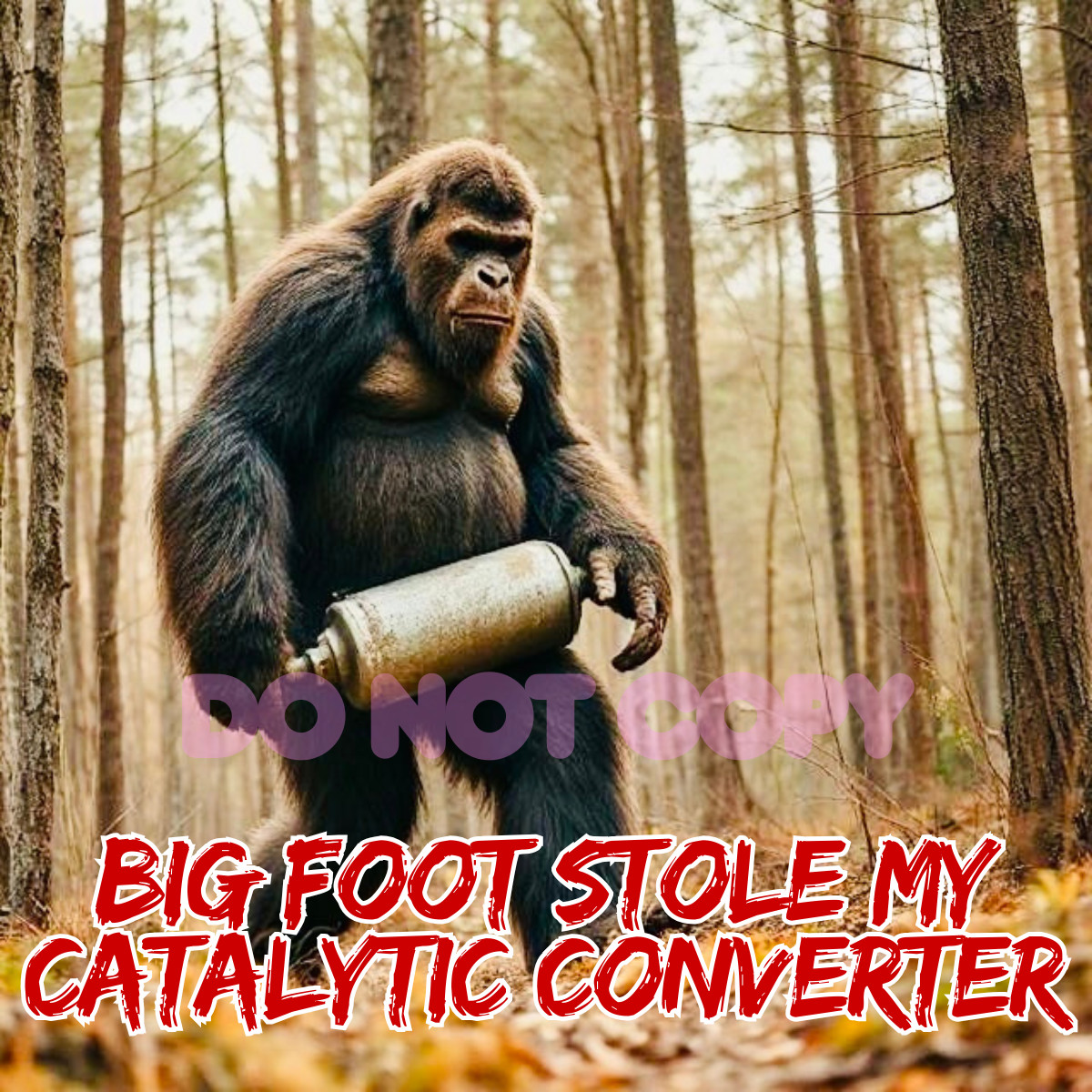 Big Foot Sticker Removable & Waterproof Catalytic Converter Sasquatch Bigfoot