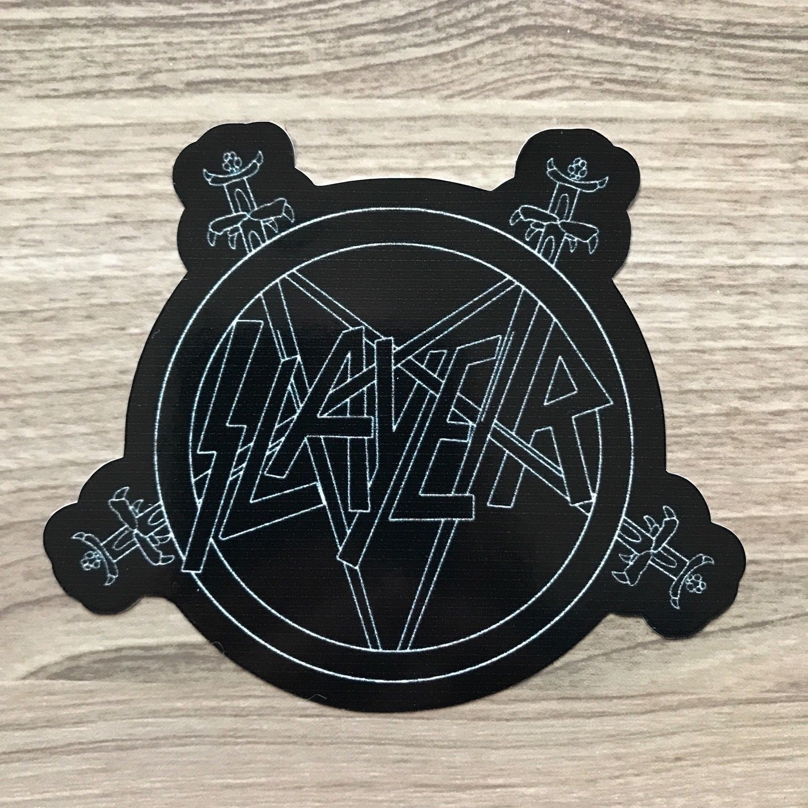 Slayer 4" Wide Black & White Vinyl Sticker – BOGO