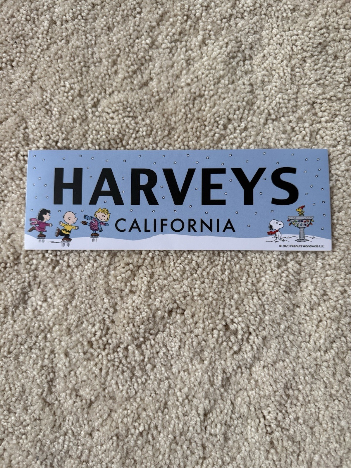 Harvey's Peanuts Winter Sticker