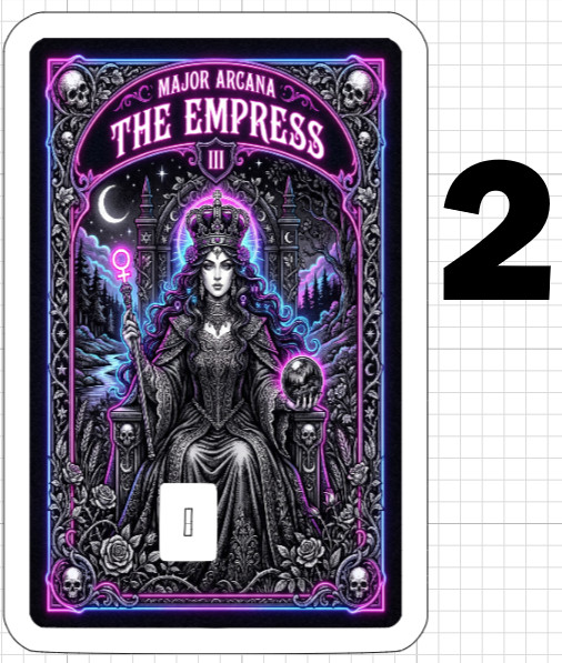 Pink Gothic THE EMPRESS Tarot Card Credit Debit ATM Skin Sticker Psychic Gift