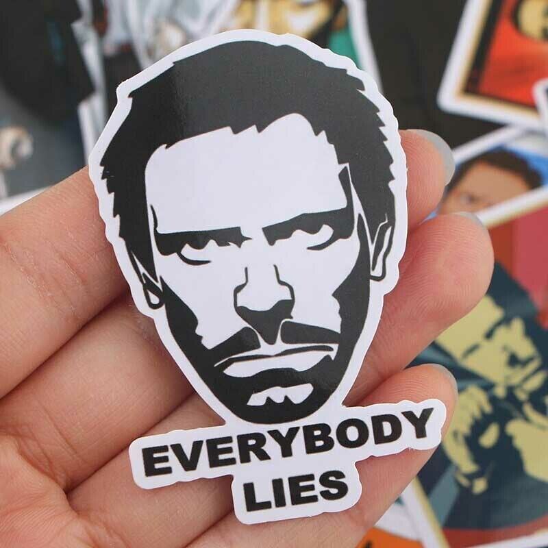 HOUSE Stickers ~ Dr. Gregory ~ EVERYBODY LIES ~ TV Show~Laptop Waterproof Decals