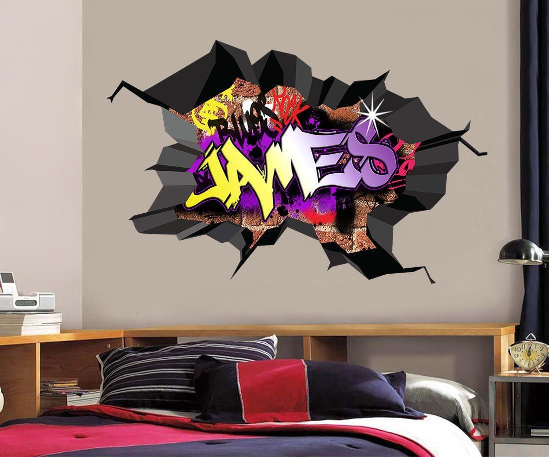 Graffiti Personalized Name Decal WALL STICKER Home Decor DIY Street Art WC77