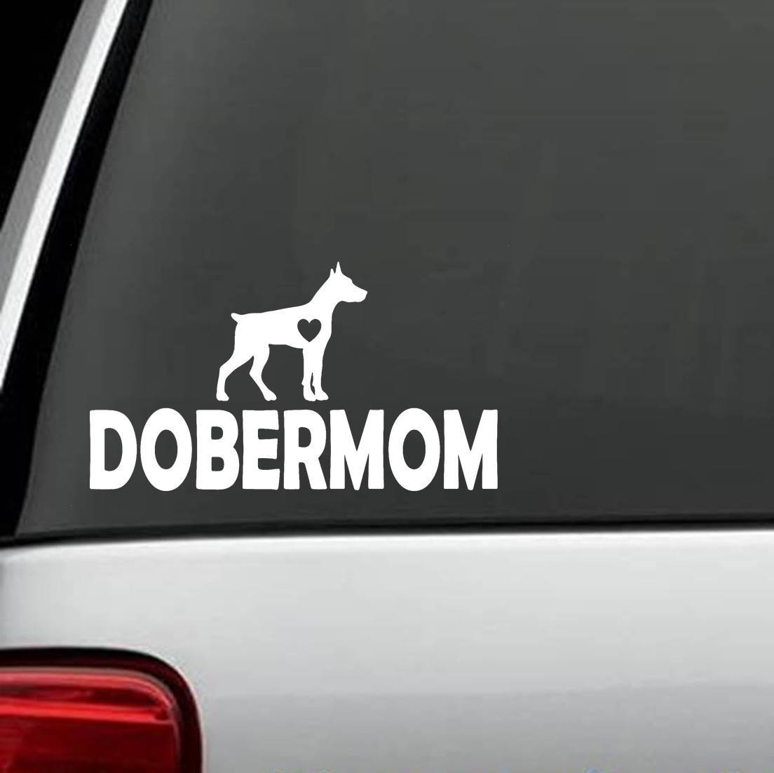 DOBERMOM Doberman Mom Pinscher Dog Breed Decal Sticker Car Truck SUV Van E1071