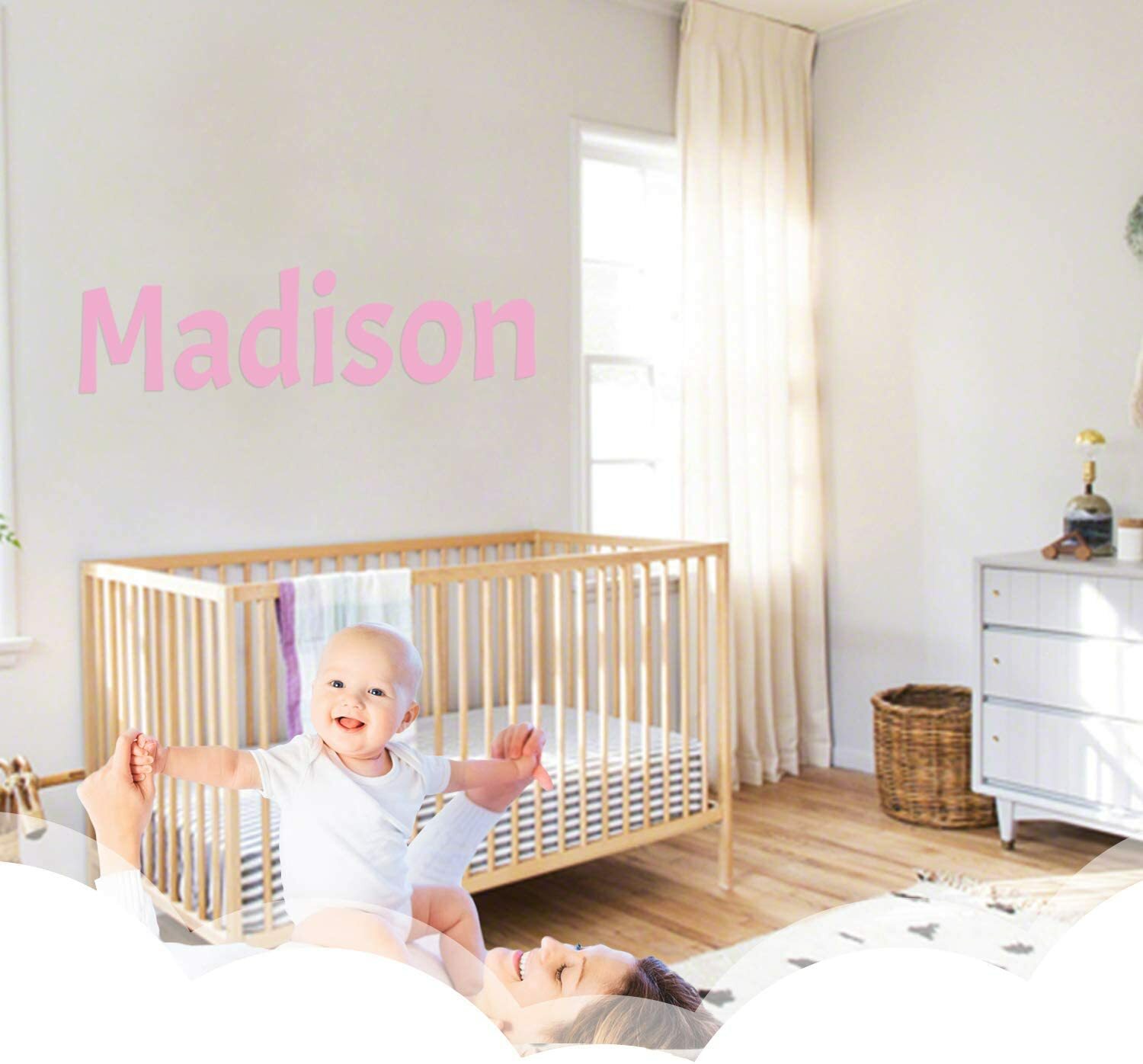 Custom Your Name | Mural Wall Decal Sticker for Home or Room Decoration.