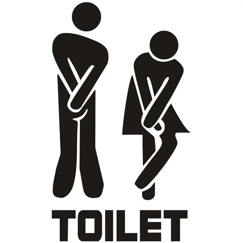 New Funny Toilet Wall Sticker Waterproof Bathroom Decal Fast Shipping
