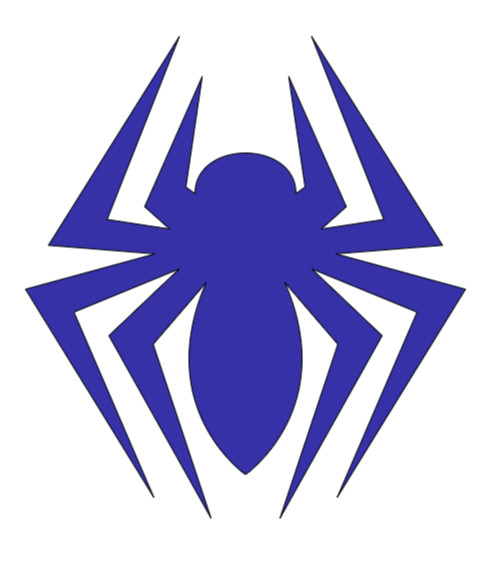 Vinyl Decal, Spider, Blue, Various Sizes, Indoor/Outdoor