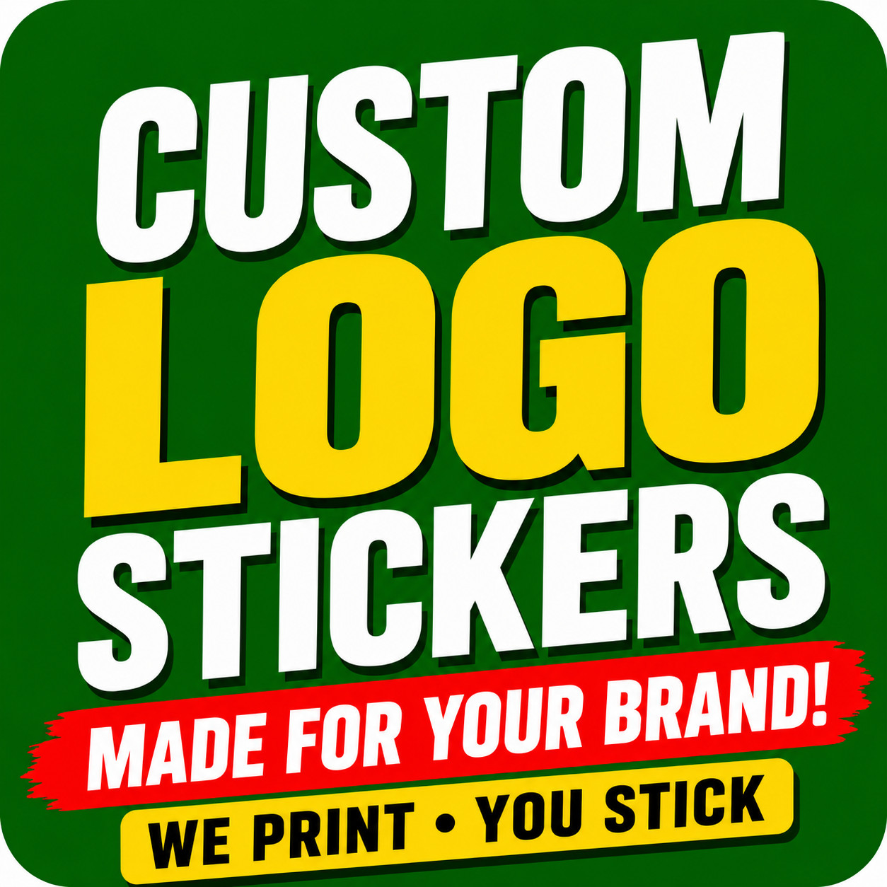 Custom Business Stickers Waterproof Vinyl Product Labels Branding 2"-22"