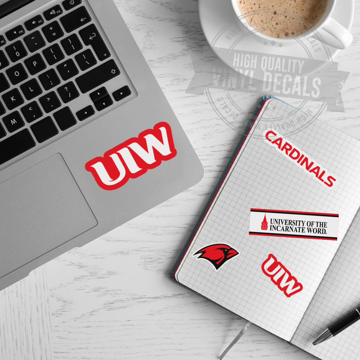 University of the Incarnate Word NCAA Candinals A4 HQ Printed Vinyl Sticker Kit