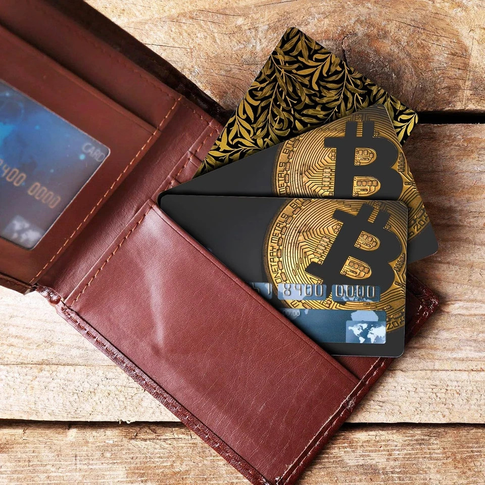 4-Pack Bitcoin Credit Card Skin | Crypto Coin Cryptocurrency Debit Decal