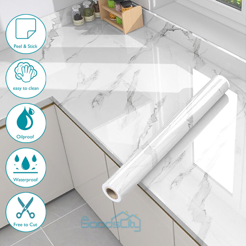 9.8ft Marble Contact Paper Self Adhesive Peel Stick Wallpaper Kitchen Countertop
