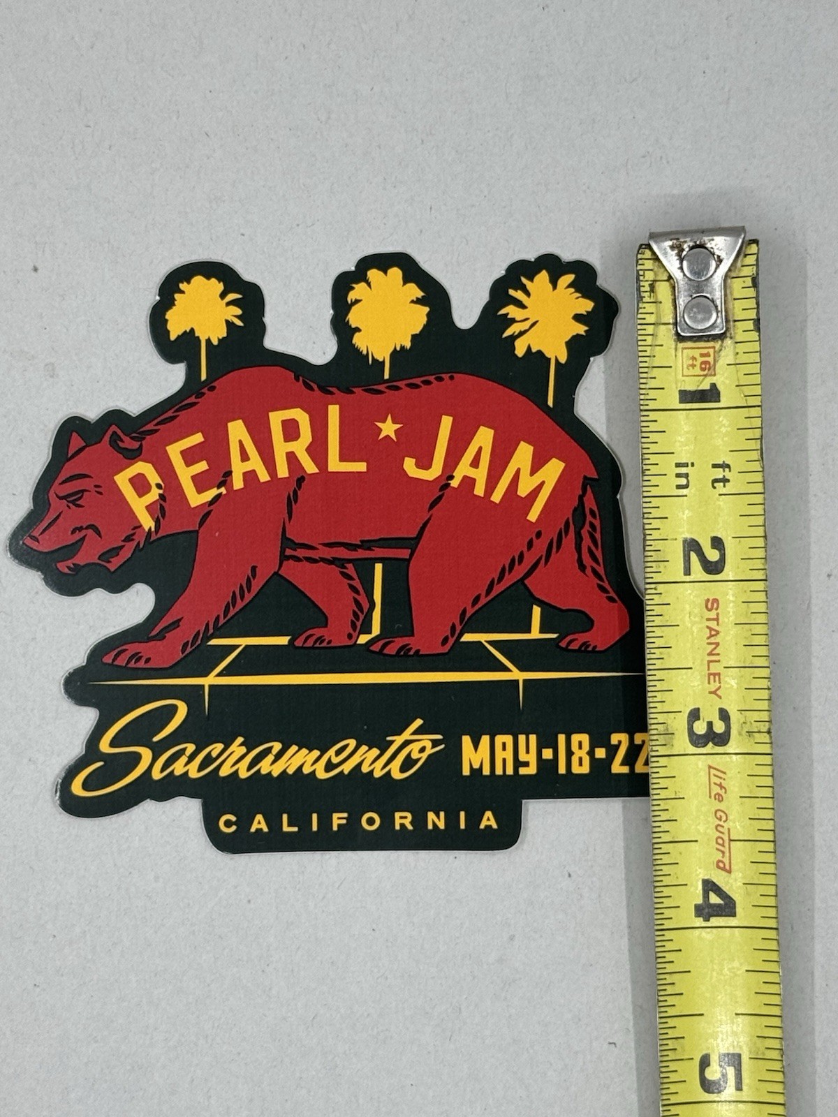 Pearl Jam Sacramento Sticker 2022 Cancelled Show Eddie Vedder RARE