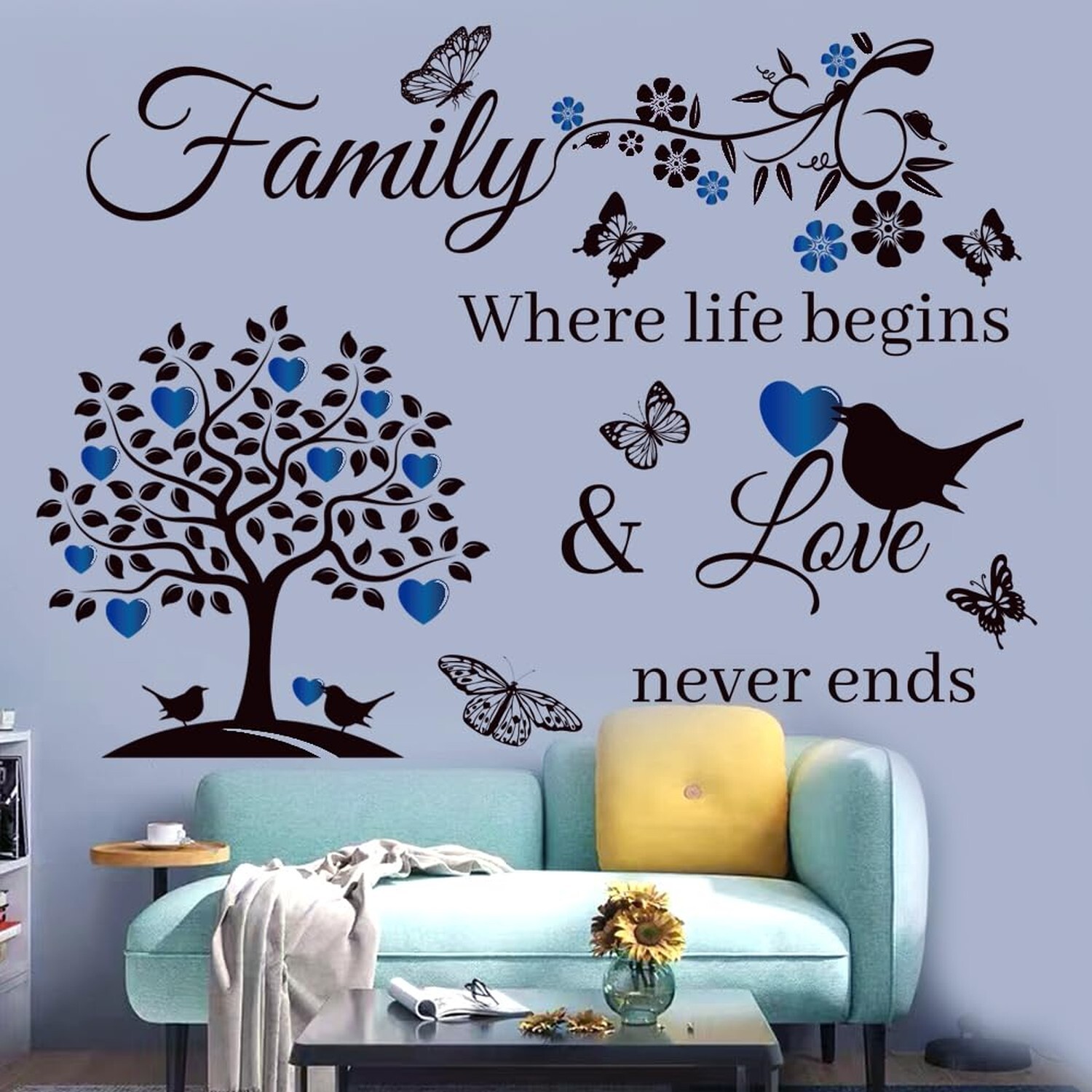 Family Saying Wall Art Stickers Inspirational Quotes Wall Decals Living Room …