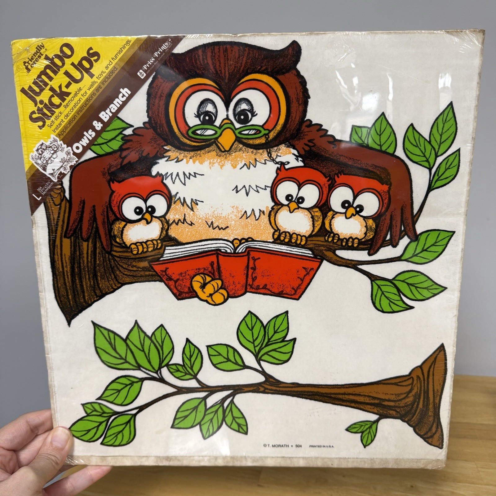 1980s Owls Priss Prints Room Decoration Wall Decals Vintage Retro Classroom Play