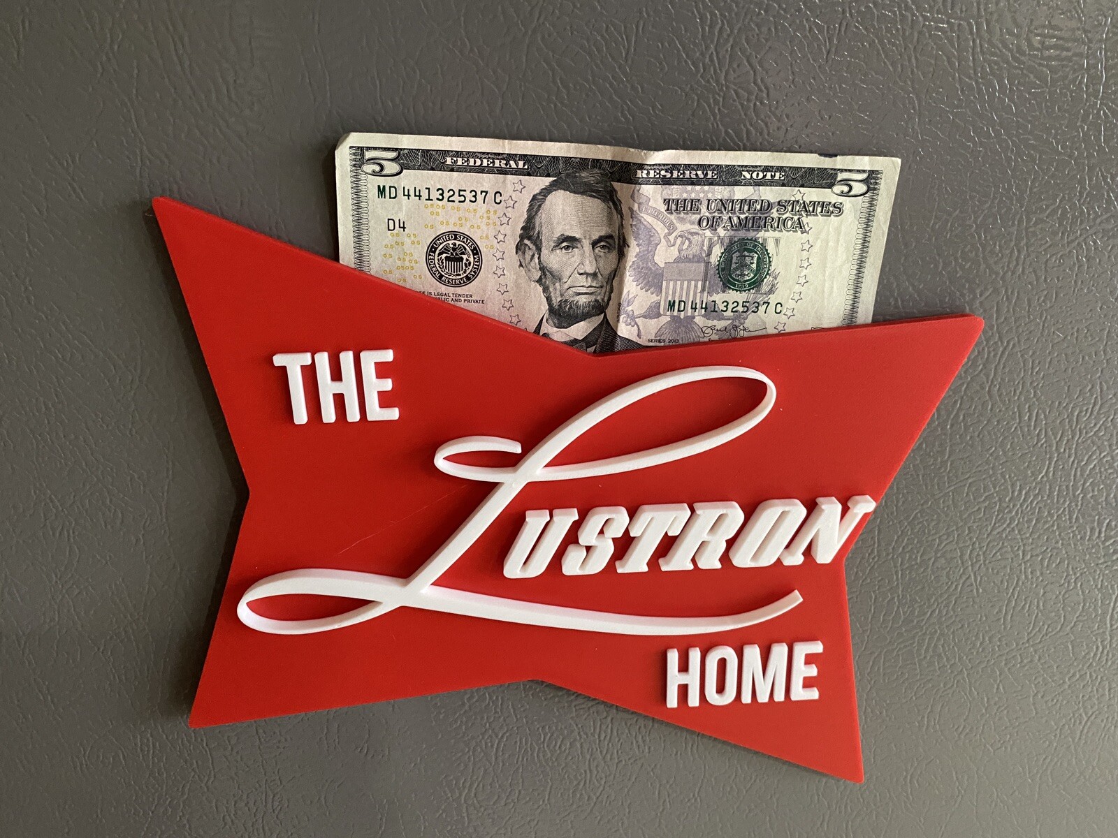 Lustron Home Decor Magnetic Sign Wall Art Red White – Read Description