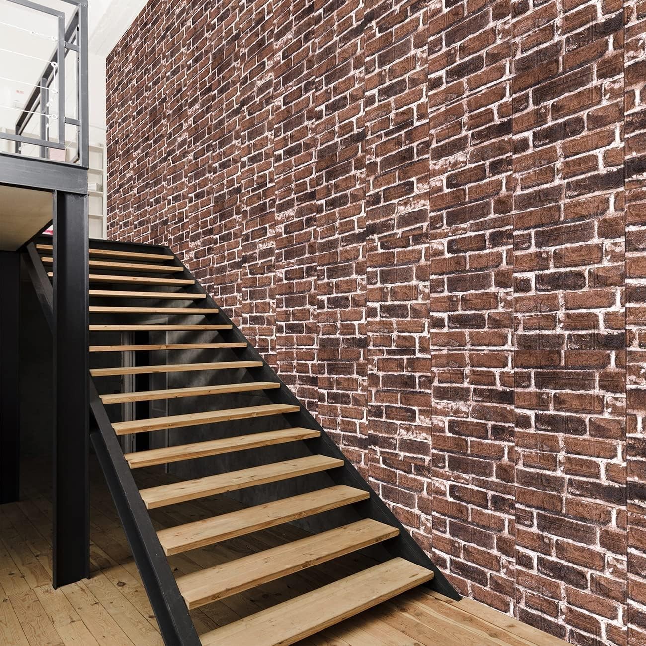 Self-Adhesive 3D Red Brick Wall Panels – 20PCS Foam Design for Easy Installation