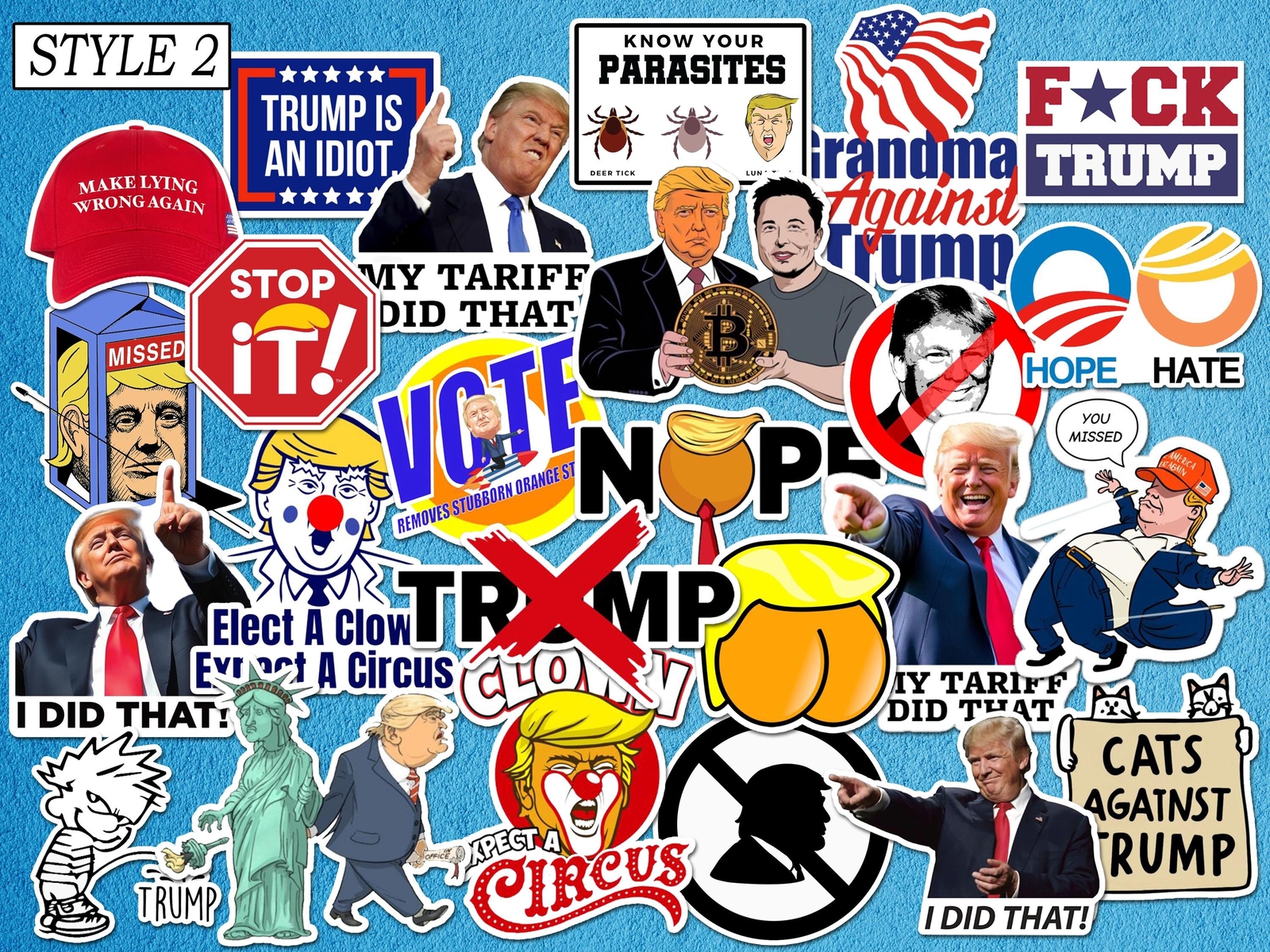 I Did That Trump Sticker Pack – anti Trump Stickers, Trump Eclipse Meme Sticker