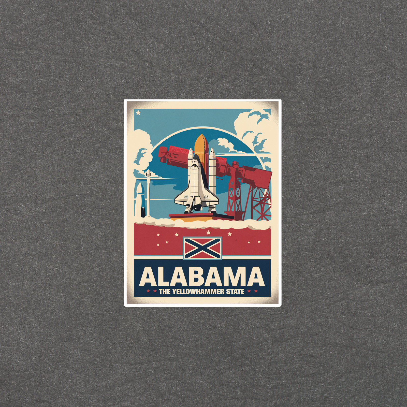 Vintage Alabama Travel sticker – Retro Yellowhammer State Sticker #3388