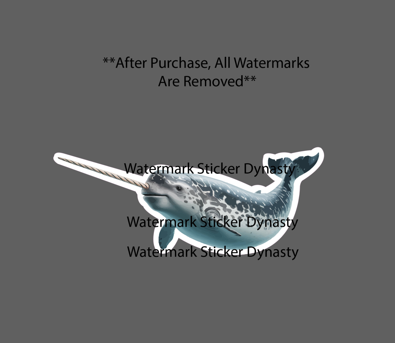 Narwhal Sticker Waterproof Decal Animal Ocean Beach Travel Outdoor Gift NEW