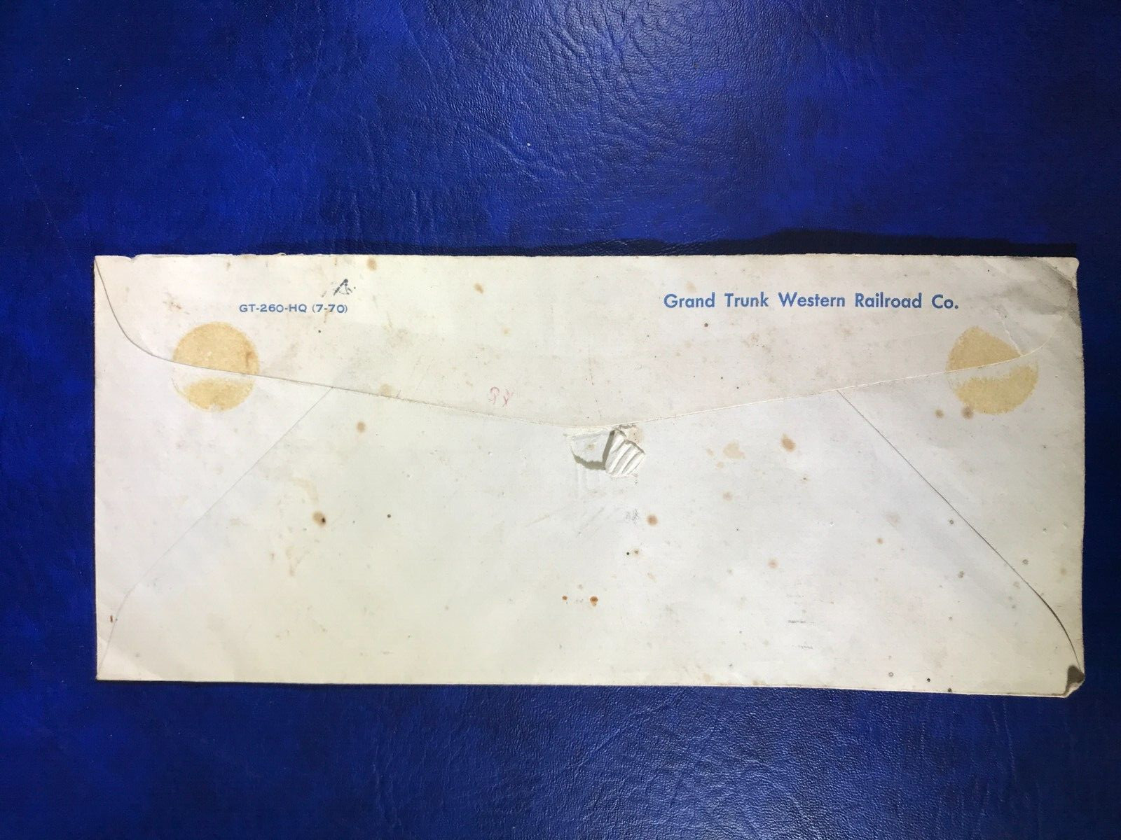 Grand Trunk Western Railroad Envelope with Postmark, Stamps & 100 Years Sticker