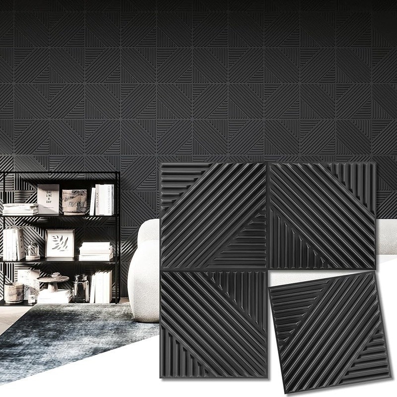 3D Textured PVC Wall Panels DIY Accent Panels Easy Install Home Office Decor New