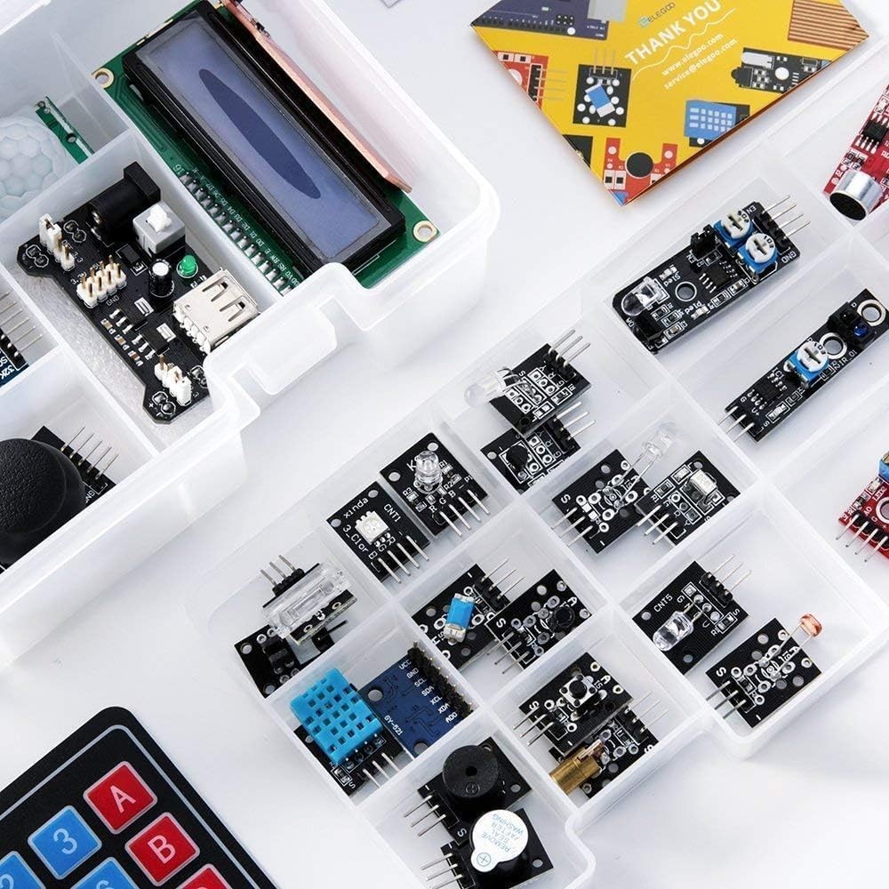 Upgraded 37 in 1 Sensor Modules Kit with Tutorial Compatible with R3 MEGA 2560 N