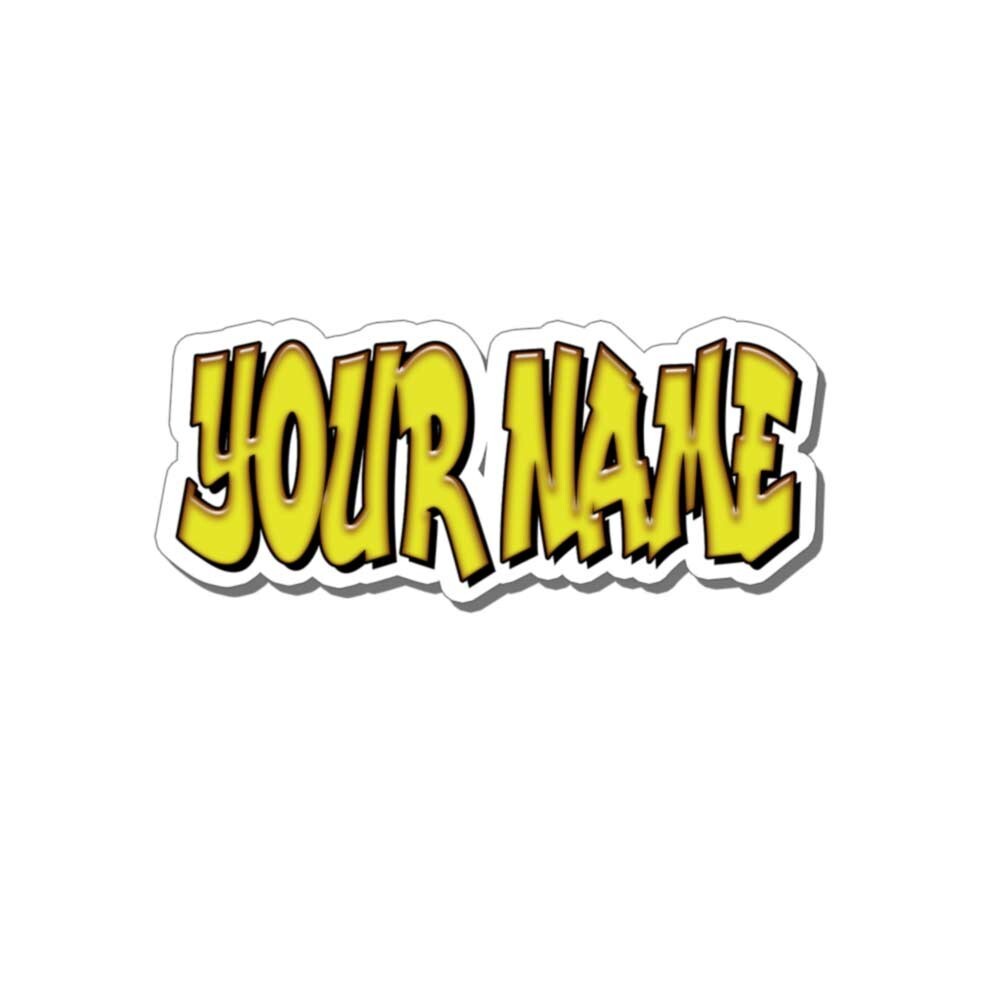 Custom Personalized Vinyl Graffiti Name Decal Sticker Car YELLOW or YOUR CHOICE