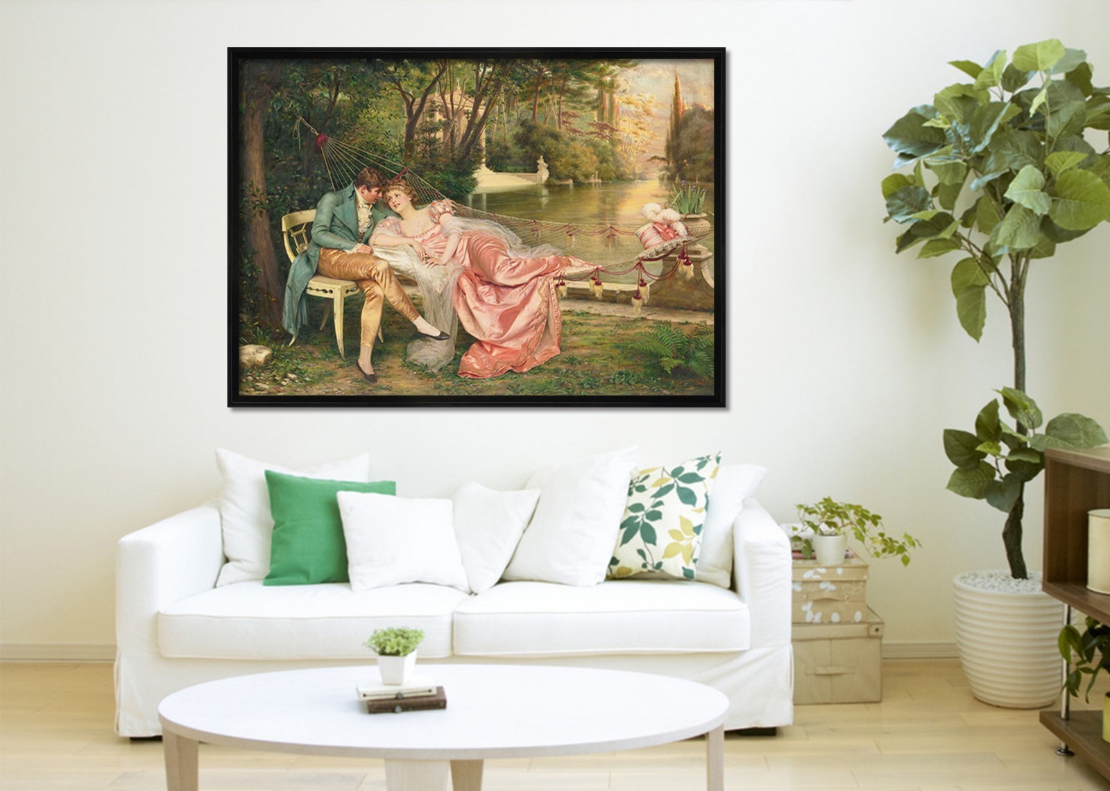 3D River Lovers 5 Fake Framed Poster Home Decor Print Painting Unique Art Summer