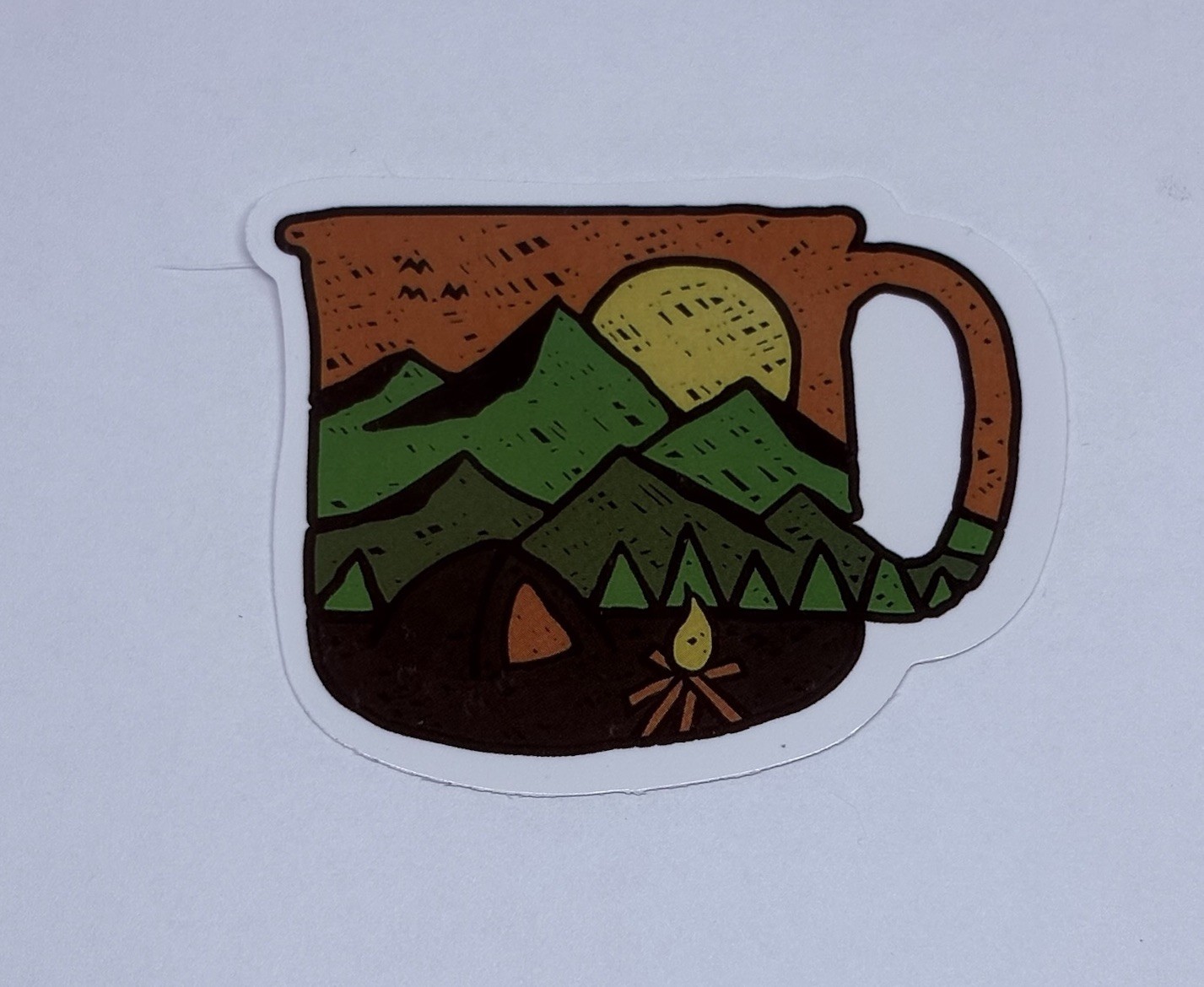 Water Cup Nature Sunrise Sticker Hiking Camping Travel Decal Vinyl Art Decor Tc9