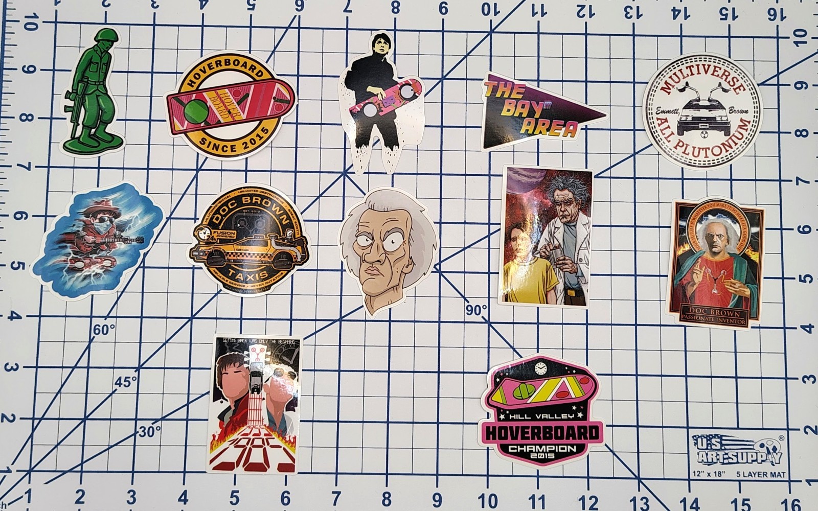 80s Sci-Fi Time Travel Movie Sticker Pack Retro Vinyl Decals Lot 57 Pcs