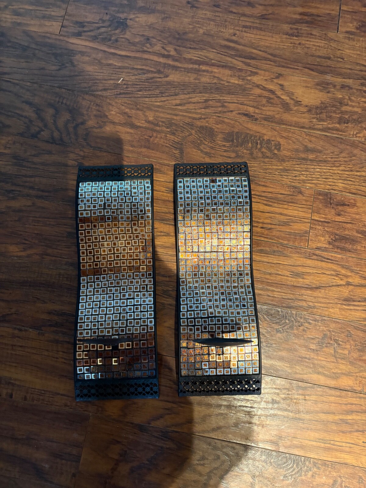MOSAIC GLASS STYLE BRONZE WALL SCONCES-NEW