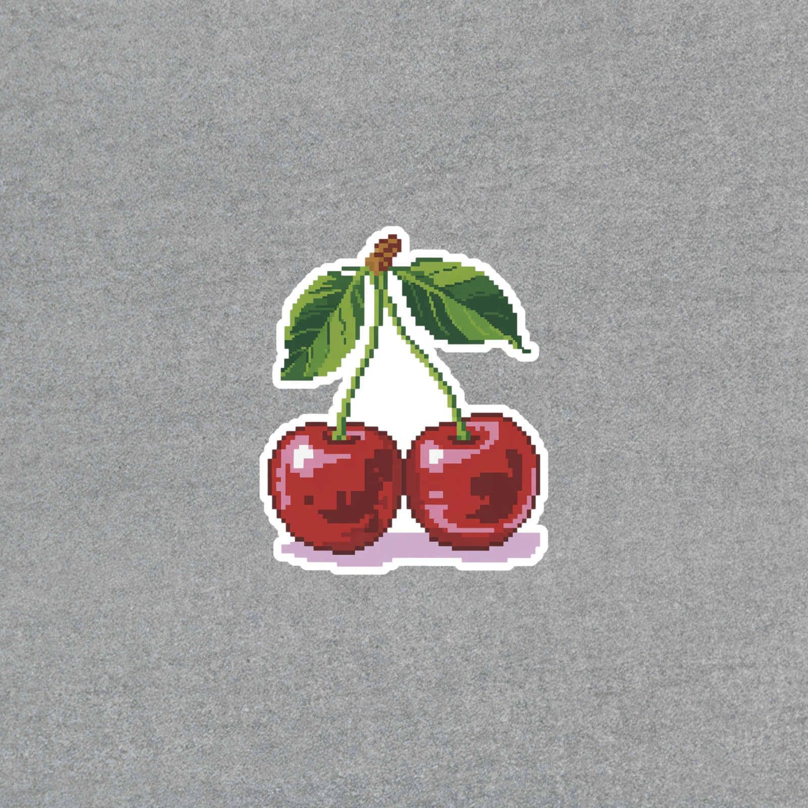 Pixel Cherry Sticker – Retro Gaming Fruit Decal for Laptops & Devices #6865