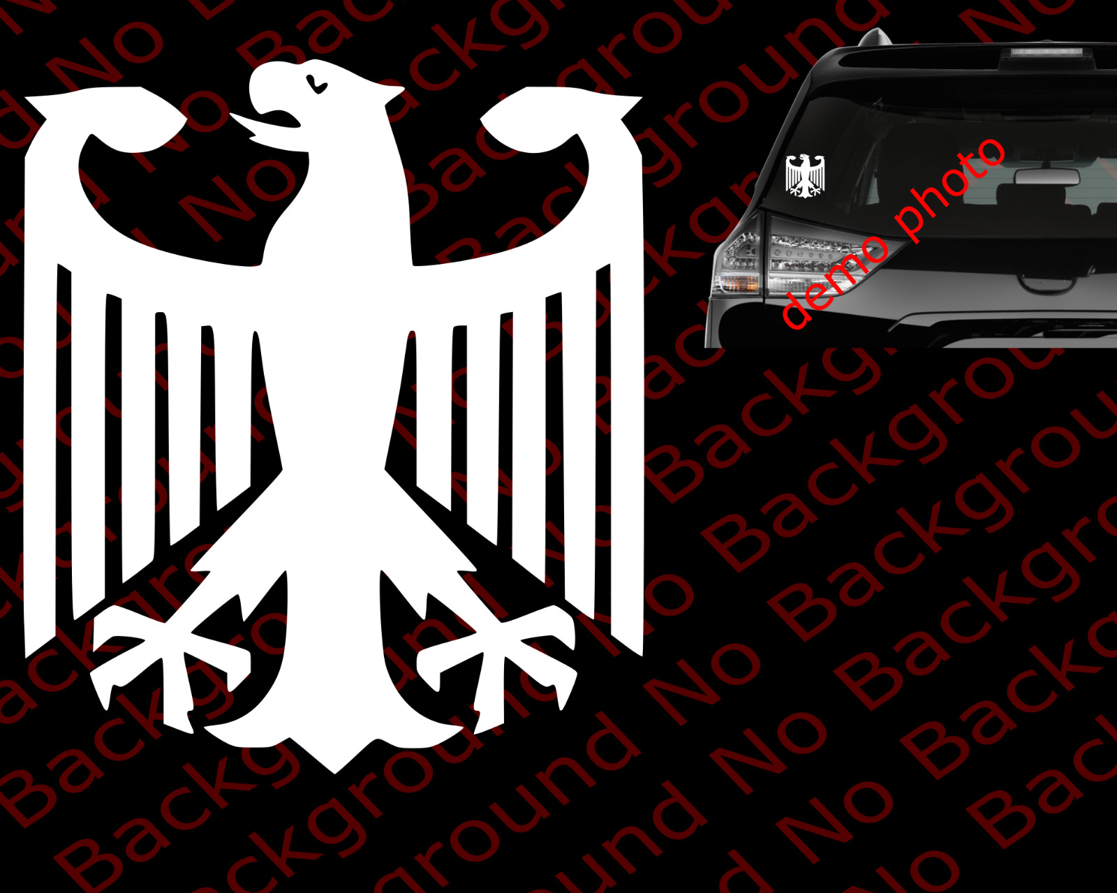 Mighty GERMAN EAGLE FLAG Vinyl Decal DIE CUT for Phone/Car/Window/laptop AM001