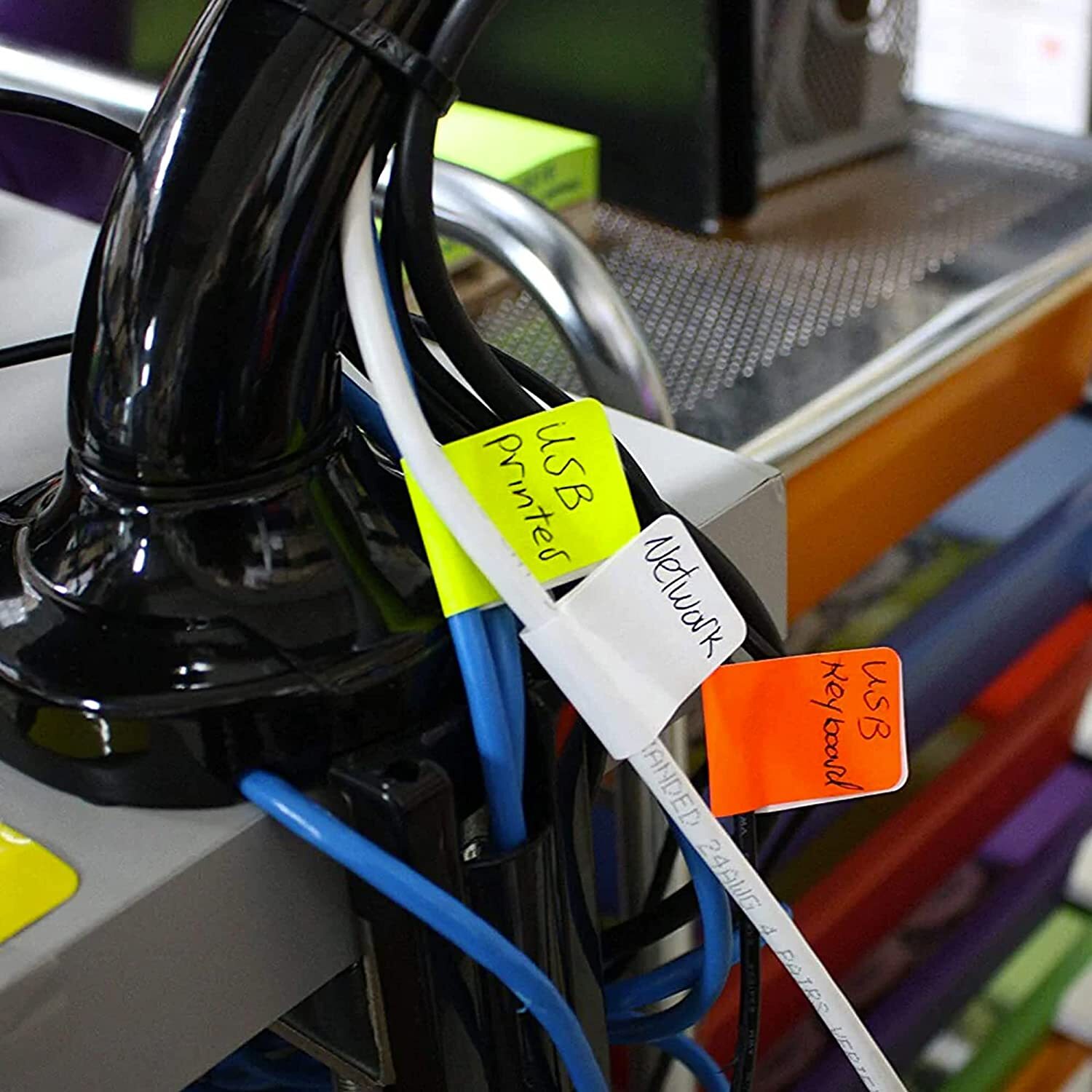 Color Coded Stickers 40mm x 19mm Rectangular 1.57 x 0.75 Inch Labels Writable