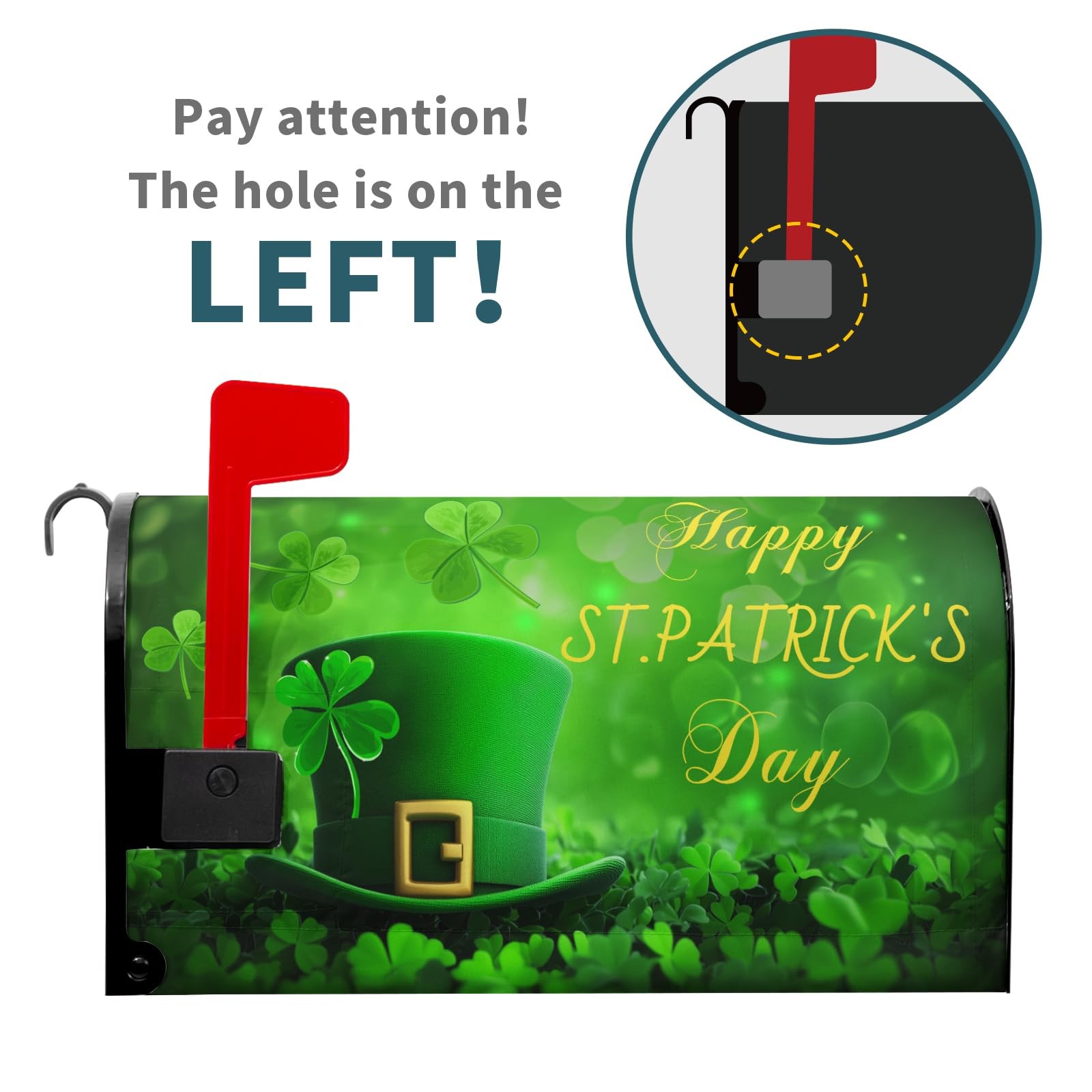 Happy St. Patrick's Day Mailbox Covers Spring Mailbox Wraps Magnetic Standard Si